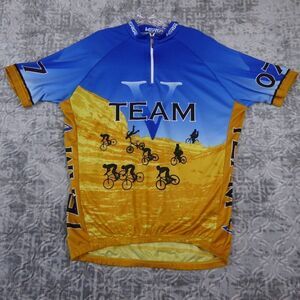 Christian Cycling Jersey Men's Extra Large Blue Team V 1/4 Zip Verge Sports